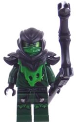 LEGO Ninjago Minifigure - Lloyd Ghost Evil Possessed With Black Staff Weapon