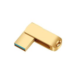 USB Flash Drive 256GB External Storage Thumb Drive Portable USB Stick Pen Drive Keychain Memory Stick For Daily Storage Gold