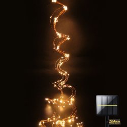 Litehouse Solar Firefly Copper Wire LED Fairy Lights - 200 Leds - 2M