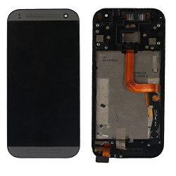 Lcd Display Touch Screen Digitizer Assembly For Htc One 2 M8 MINI With Free Tools Black + Frame