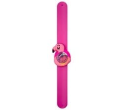 3D Snap Watches - One Size Soft Silicone Analogue - 3D Flamingo