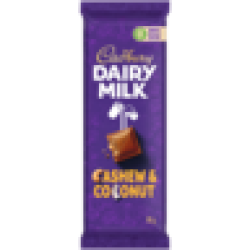 Cadbury Dairy Milk Cashew & Coconut Chocolate Slab 80G