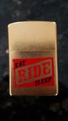 Original 2004 Marlboro Zippo Lighter Eat Ride Sleep Street Brass New Without Box