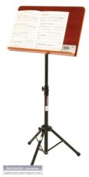 SM7312W Conductor Music Stand With Wide Rosewood Bookplate