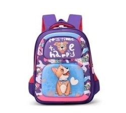 Backpack Cartoon Kids Backpack Primary School Bag Kindergarten School Bag - Purple