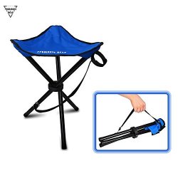 WINOMO Portable Folding Tripod Stool Three Legged Stool Chair for Outdoor Camping Hiking Fishing Green