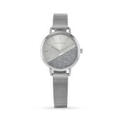 Women&apos S Silver Plated Mesh Watch
