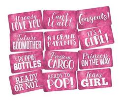 Photo Booth Props Set It's A Girl Perfect For Pink Baby Shower 6PC Double Sided