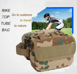 Bicycle Front Tube Bag Camo Shoulder Bag Pannier For Cycling