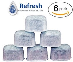 Refresh 6X Keurig Water Filter Replacement Universal Fit Charcoal Filters - For Keurig 2.0 And Older Coffee Machines 6-PACK