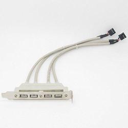 JiuWu Motherboard 4 Ports USB 2.0 Hubs Expansion Rear Panel Header Bracket