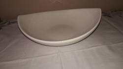White Olive Shaped Serving Plate 29cm