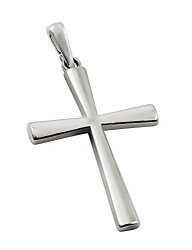 1.5 Inches Small Plain Sterling Silver Cross Pendant