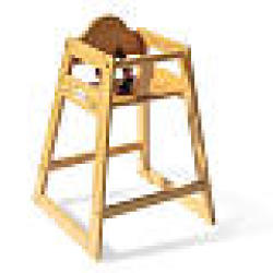 Foundations Classic Wood Hardwood High Chair - Natural