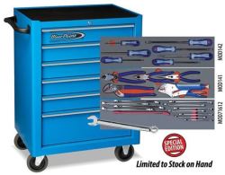 6 Drawer Textured Impact Blue With 34pc Tool Set