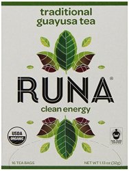 Clean Runa Energy Traditional Guayusa Tea 16-count Tea Bags