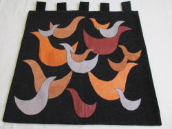 Hand Crafted Wall Hanging With Leather Detail