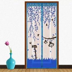 Delight Eshop Automatic Anti Mosquito Insect Screen Door Net Mesh Magnetic Shower Curtain New Blue