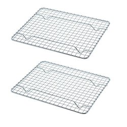Goson Bakeware Baking Cooling Oven Roasting Broiler Rack 8IN By 10IN Cross Wire Chrome Pack Of 2 Compatible With Various Baking Sheets Oven Pans