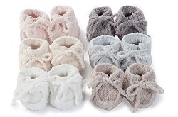 Baby Booties For Kids The Cozychic Infant Booties White Soft & Warm Prewalker Toddler For Baby -by Barefoot Dreams