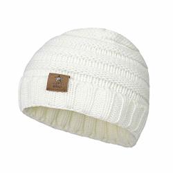 Zando Baby Winter Hats Warm Knitted Cute Infant Toddler Beanies Baby Beanies For Boys Girls White