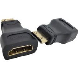MINI HDMI Male To HDMI Type A Female Adapter Pack Of 2