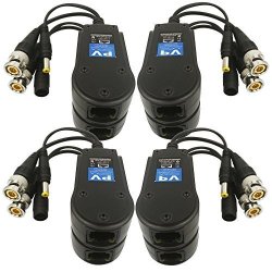 Aimhd 4 Pair Passive Video power Balun Upgraded 1080P 3MP 4MP Network Transceiver With RJ45 Connector CAT5 CAT6 Cable To Bnc Male Adapter For Full HD