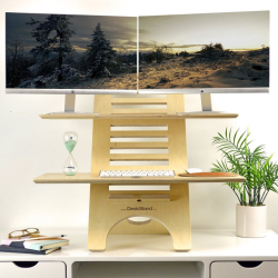 Jumbo - Adjustable Standing Desk - Natural Birch
