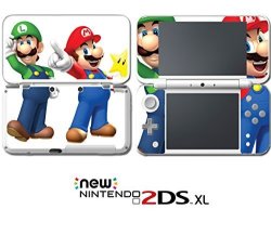 New Super Mario Bros 3D Land World 2 Luigi Video Game Vinyl Decal Skin Sticker Cover For Nintendo New 2DS XL System Console