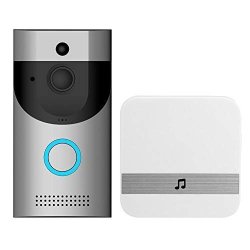 Ocamo Anytek B30 Wireless Wifi Intercom Video Doorbell+ B10 Doorbell Receiver Set Silver Us Plug