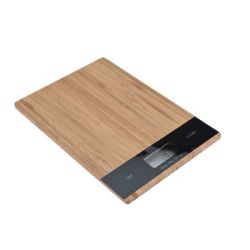 Brown Black Bamboo Kitchen Scale