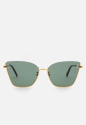 Metal Frame Sunglasses - Green 2