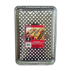 Foil Disposable Grill Topper Trays 2-CT. Packs - 15 1 2 X 10 3 8 - 5 Packs Of 2