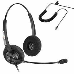 Arama A200S1 Corded Telephone Headset Binaural With Noise-canceling MIC Phones Headset For Polycom Plantronics Allworx Altigen Avaya Aastra Adtran Alcatel Lucent Comdial Digium