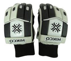 Hikco Pu Leather Protection Black Gold Cricket Batting Gloves - 1 Pair HIK-BG1A