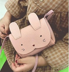 Charmly Cute Fashionable Handbag Shoulder Bags Small Coin Purse Crossbody Bags Pu Leather For Children Kids Girls Toddler Baby Girls Little Girls Pink-rabbit
