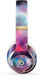 VECTOR Triangle Pink And Blue Galaxy Design Skinz Full-body Premium Authentic Skin Kit For The Beats By Dre Studio 2 Or 3 Remastered Wireless