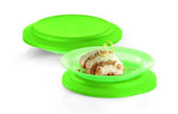 Tupperware Breakfast Bowls Plates 550ml X 2 Green