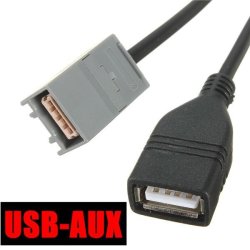 Aux USB Cable Adapter Female Port For Honda Civic Jazz Accord Stereo