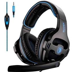 Sades Over-ear Stereo Bass Gaming Headphone With Noise Isolation Microphone For Xbox One PC PS4 Laptop Phone