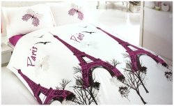 Paris Elifel Tower Queen Duvet Cover + 2 Pillowcases
