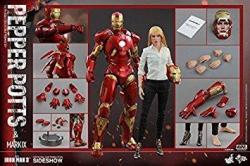 Hot Toys Marvel Iron Man 3 Iron Man Mark Ix & Pepper Potts 1 6 Scale Figure Set