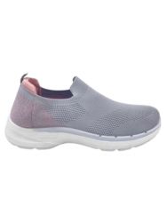 Ladies Slip-on Sneakers - Grey pink