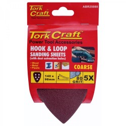 Tork Craft Sanding Triangle H&l Sheet 80 Grit ABR25080