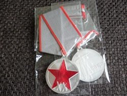 Russia Soviet Ussr Wwii Communist Medal XX Years Of Rkka Brass Silver Plated Replica Star
