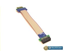 Micro Sata Cables Pci-e Express 1X Riser Card With Flexible Cable