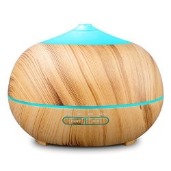 TENSWALL Essential Oil Diffuser 400ML Aromatherapy Diffuser Ultrasonic Cool Mist Humidifier Auto Shut-off 4 Timer Settings 7 Color LED Lights Changing For Home Office