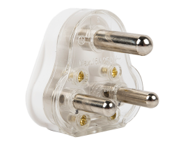 16AMP Hollow Pin Plug Top - White