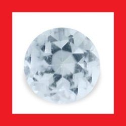 Aquamarine - Aqua Blue Round Diamond Cut - 0.07CTS
