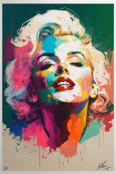 Canvas Wall Art - Marilyn Monroe Abstract Painting - B1540 - 120 X 80 Cm